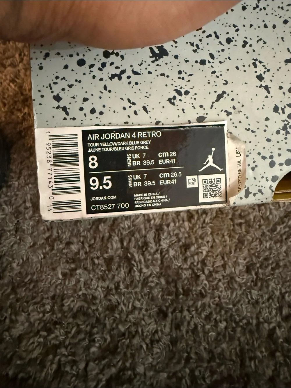 Jordan Kids' Yellow and Black Retro Sneakers